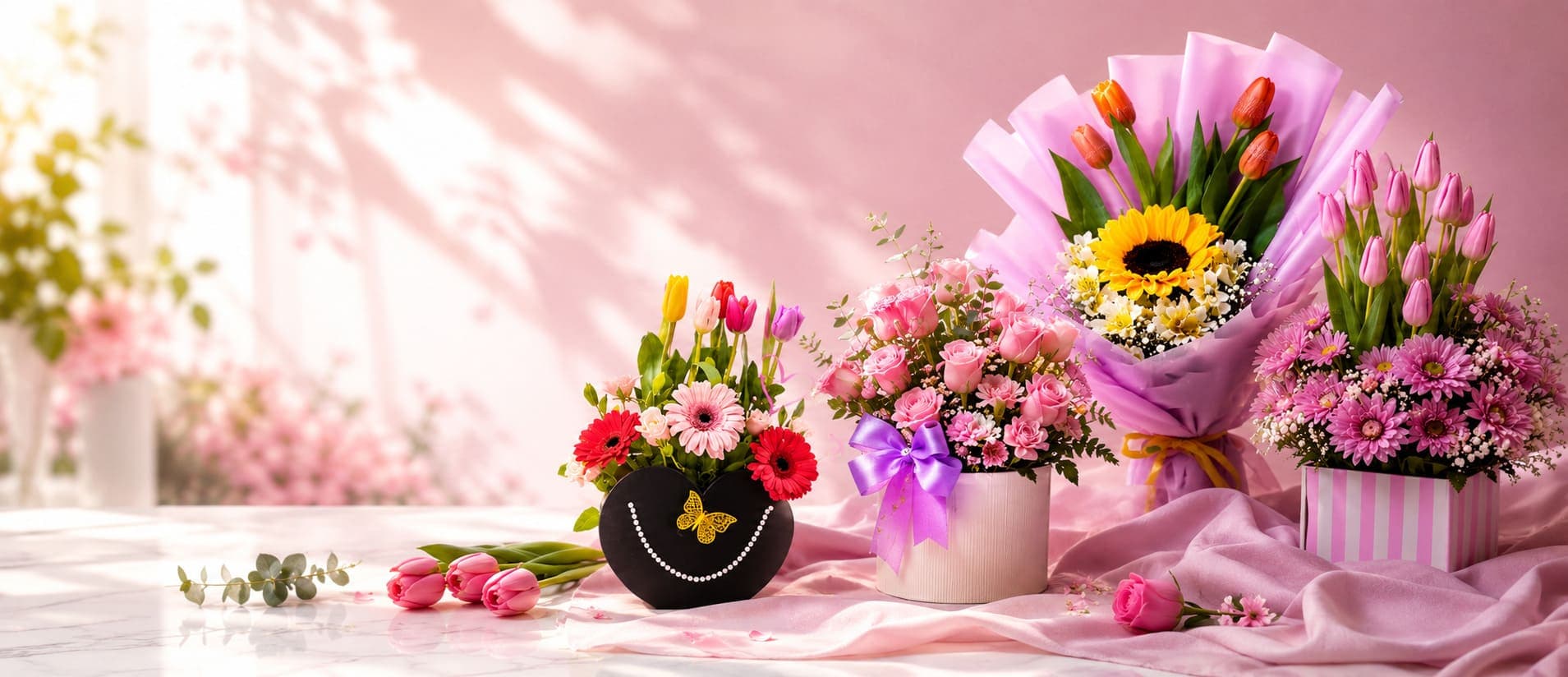 Tulipanes frescos y arreglos florales en Cusco