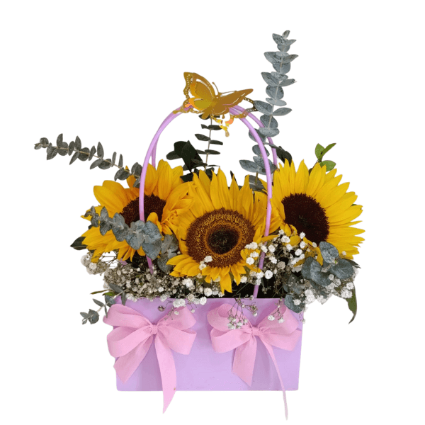 Cartera con girasoles