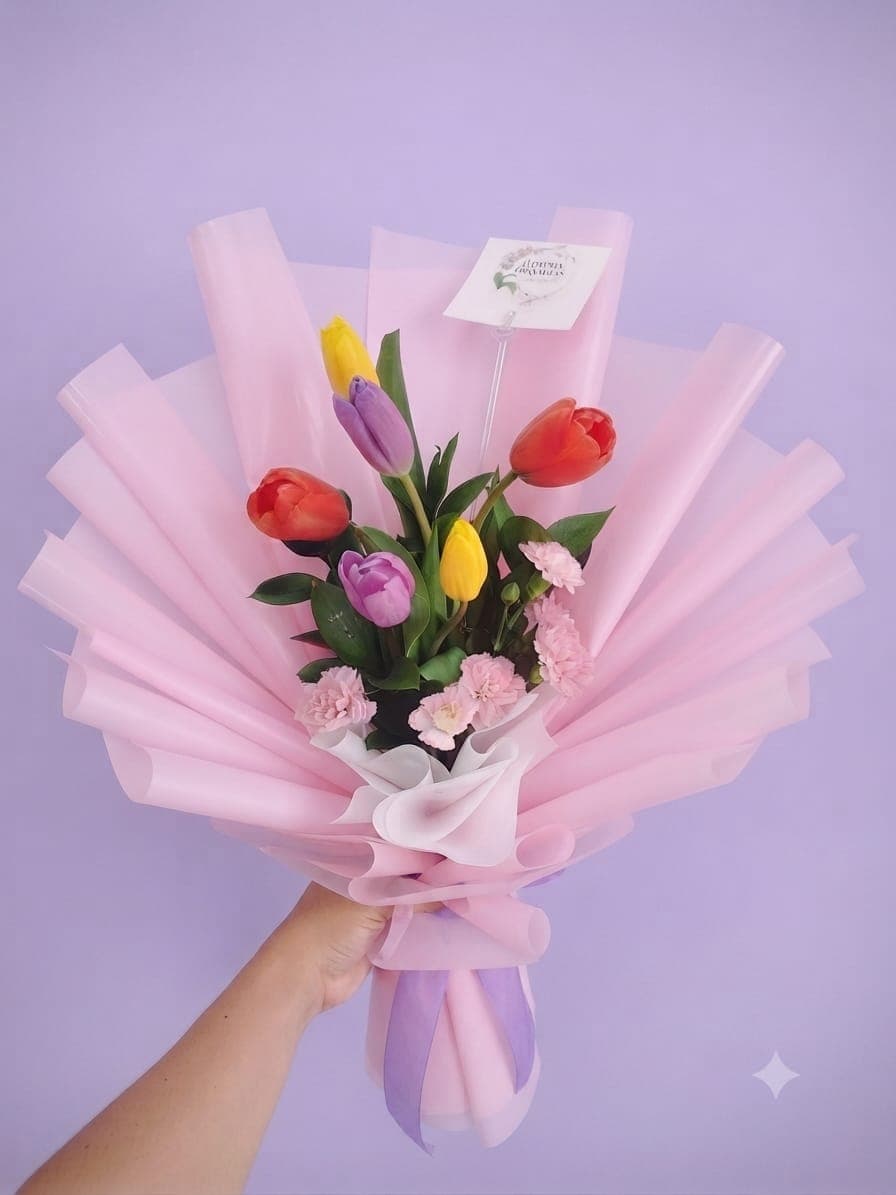 Ramo de 4 tulipanes